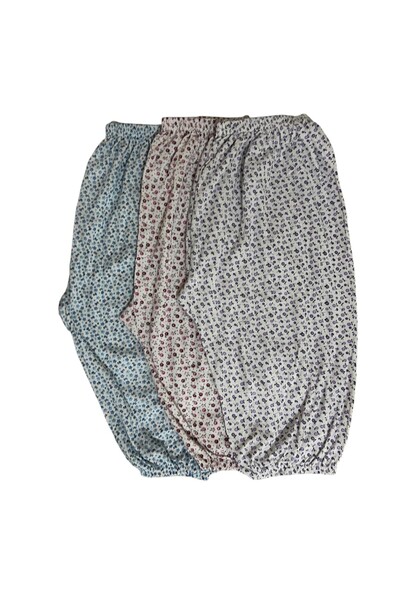 PİERLES 3 bucăți pijamale de vară, scurte, cu modele, până la genunchi