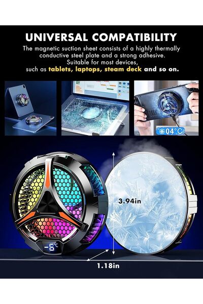 Generic ACEDAYS iPad Cooler, Magnetic Tablet Cooler for iPad/Surface Pro/Samsung Tab, Universal Radiator wit