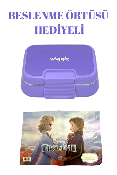 WİGGLE 1030ml Lunchbox New Single Layer 2 Compartment Stainless Steel Lunch Box - with Nutrition Bag as a Gift