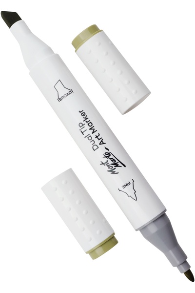 Mont Marte قلم فني مزدوج الأطراف من MM Marker - أصفر أخضر 48