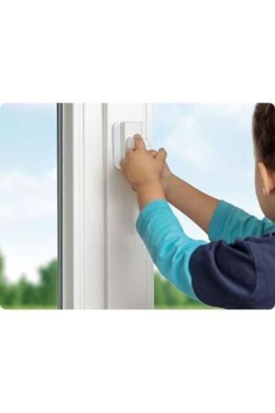 reer Economic Package 3 Locking Devices for Balcony Doors and Windows, No Drilling or Gluing, White,