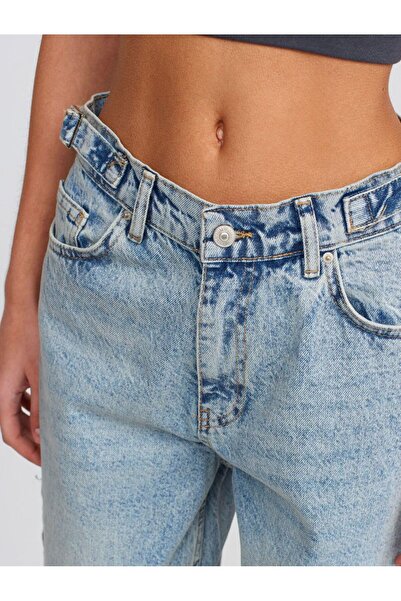 Pubi 1025 YAN APOLETLİ BAGGY JEANS PANTALONI