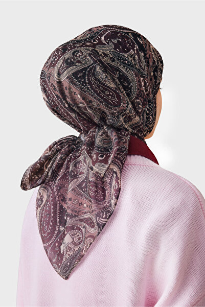 Qef Cotton Scarf Garden Plum Plum
