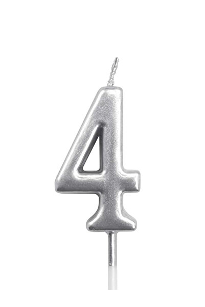 Share the Love شمعة بأربعة أرقام - فضية