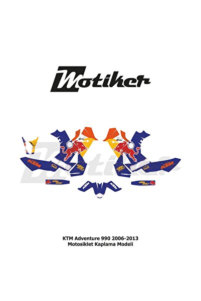 Motiker KTM Adventure 990 2006-2013 Motosiklet Kaplama Modeli Seti Parçalı Ka...