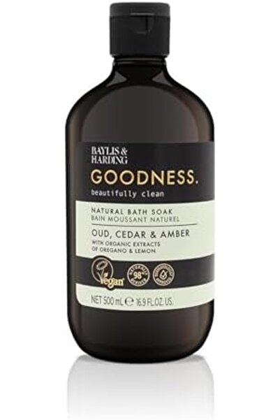 Baylis & Harding Goodness Oud, Cedar & Amber Natural Bath Soak, 500ml