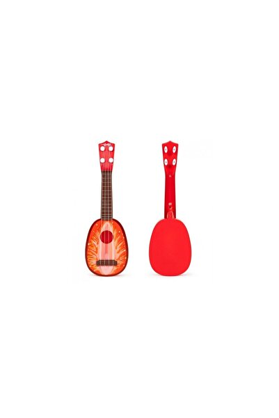 Ecotoys Chitara ukulele pentru copii cu 4 corzi MJ030 Capsuna