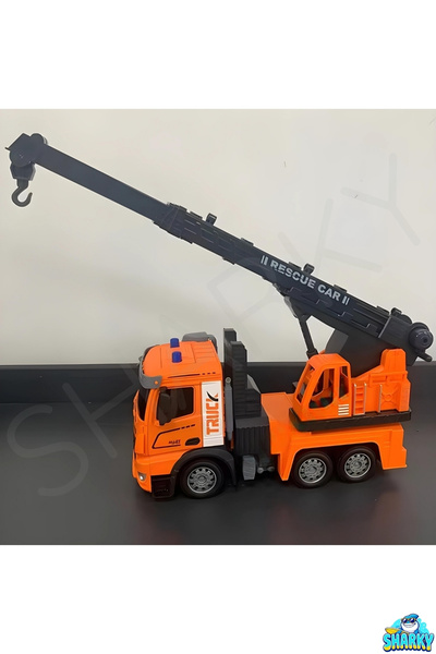 SHARKY 2.4GHz Uzaktan Kumandalı 1:12 Ölçek Işıklı ve Sesli Vinç - Oyuncak Şarjlı Vinçli İnşaat Aracı
