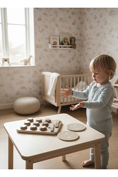 ETERNAL SUNSHINE Montessori Ahşap Kurabiye Oyuncak Seti - 22 Parça Eğitici Mu...