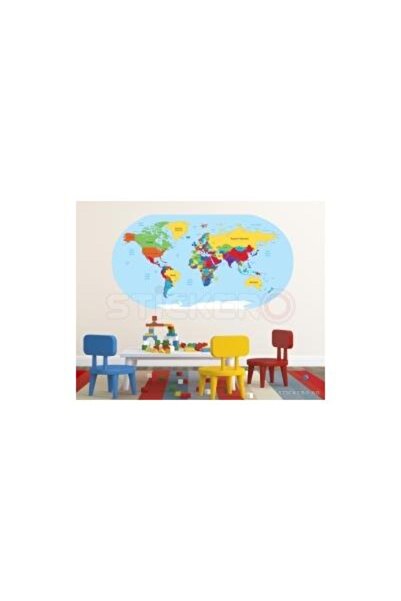 Stickero Harta lumii - sticker imprimat(100x52)