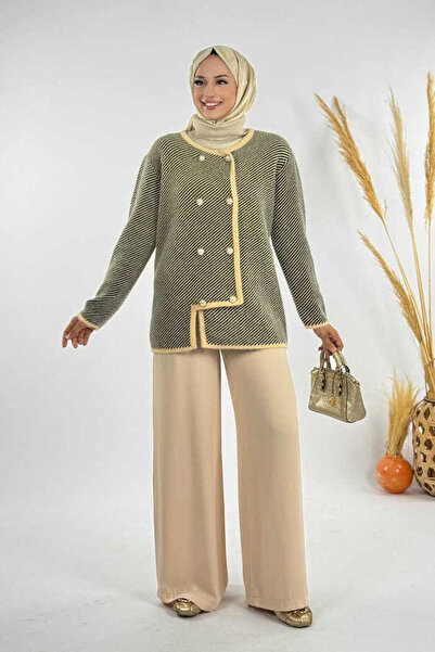 Bym Fashion Buttoned Knitwear Cardigan 18318 Beige
