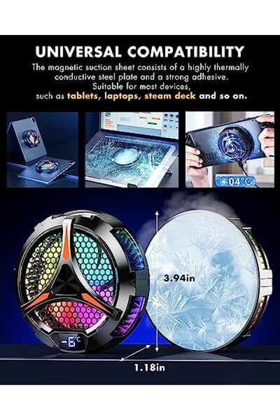 Generic ACEDAYS iPad Cooler, Magnetic Tablet Cooler for iPad/Surface Pro/Samsung Tab, Universal Radiator wit