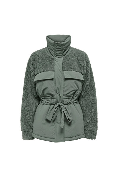 ONLY Γυναικείο πράσινο παλτό Onlerika