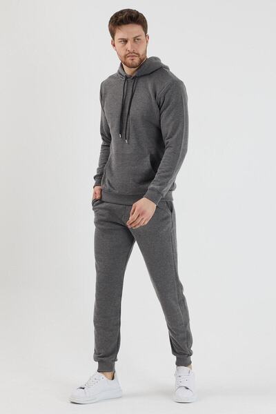 NoVibe Hooded Anthracite Tracksuit Set