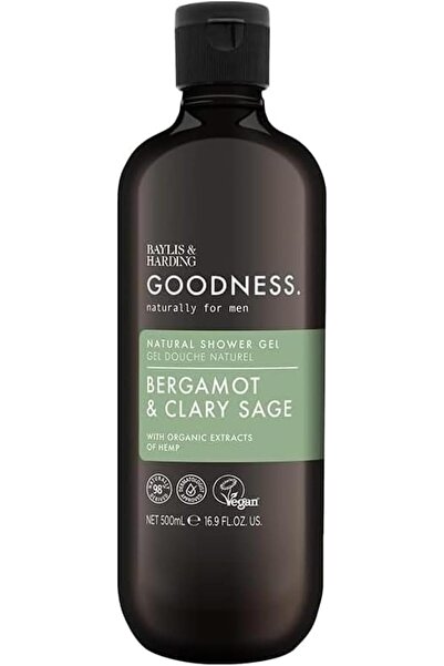 Baylis & Harding Goodness Bergamot & Clary Sage Natural Shower Gel for Men, 500ml