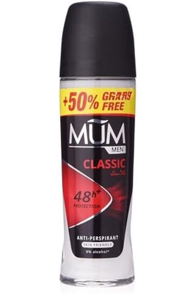 MUM Classic Roll-On Deodorant for Men, Refreshing, 75ml