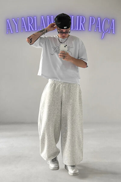 vladivosto Kışlık Şardonlu Bol Paça Paçası Ayarlanabilir Bol Kalıp Büyük Bede...