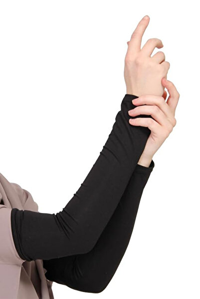 Ganjem Women's Hijab Sleeves with Finger Holes Breathable Fabric Body Combed Cotton Prayer Sleeves Daily Wear
