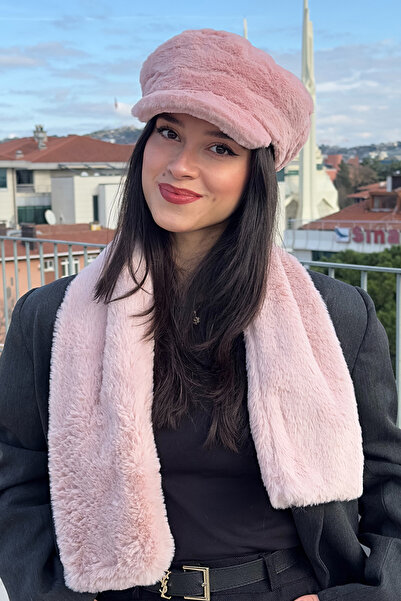 Mavelle Women's Pink Captain Hat | Hat and Scarf Set of 2 | Trend Winter Set