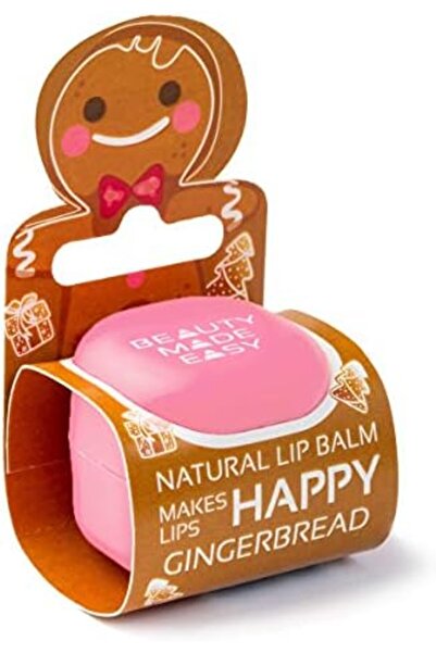 BEAUTY MADE EASY Vegan Christmas Lip Balm 6.8g Gingerbread Flavor