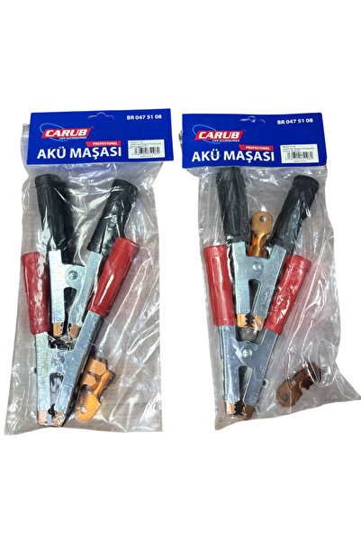 Carub Profesyonel Akü Takviye Maşası 2 Kırmızı 2 Siyah Takım Fiyatı BR 047 51 08