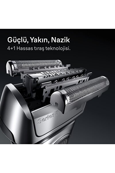 Braun Series 8 Elektrikli Tıraş Makinesi, Islak ve Kuru, Şarj Standı, 8617S