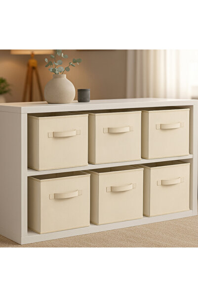 Elindor Set de 6 cutii de depozitare pliabile Elindor®, tip sertar, 26,5 x 26...