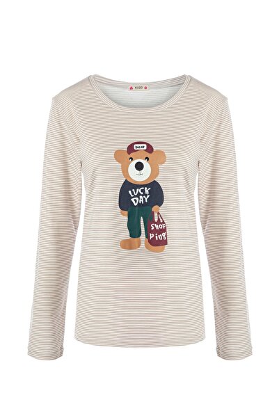 koza iç giyim Set de pijamale cu mâneci lungi pentru femei, cu imprimeu