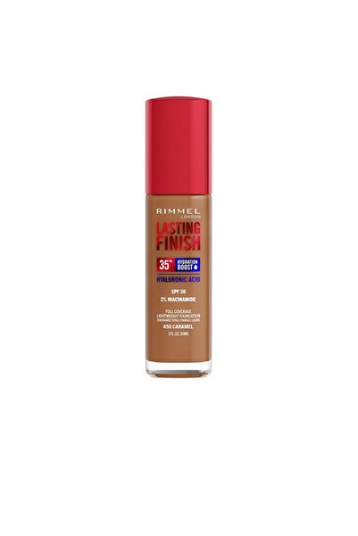RIMMEL LONDON Fond de ten hidratant, LASTING FINISH SPF20, 450 caramel, 30 ml