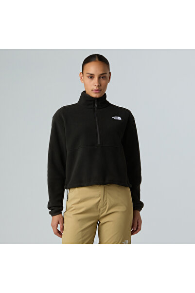 THE NORTH FACE W Glacıer Fleece 1/2 Zip Short Jacket Palton negru pentru femei Nf0a8d2cjk31