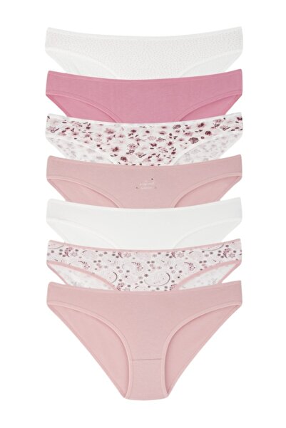 Centini Chiloti basic dama, Florya Powder, set 7 perechi