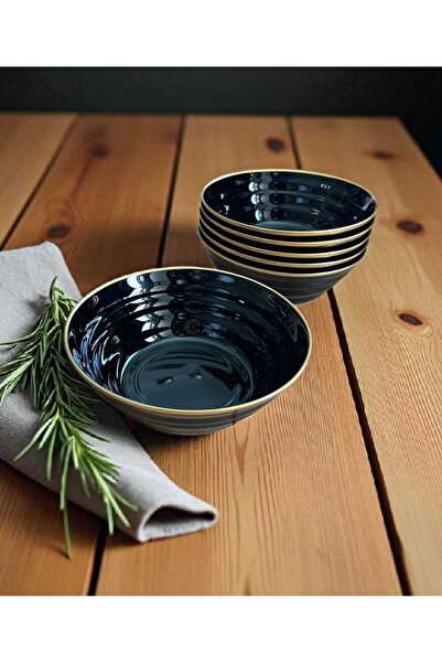 ariana sytle 6 Pieces 14 cm Multi-Purpose Bowl Black Gld