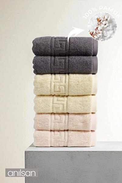 Anılsan Prosoape de mână grecești asortate, set de 6 bucăți, trio - 50x90 cm,...