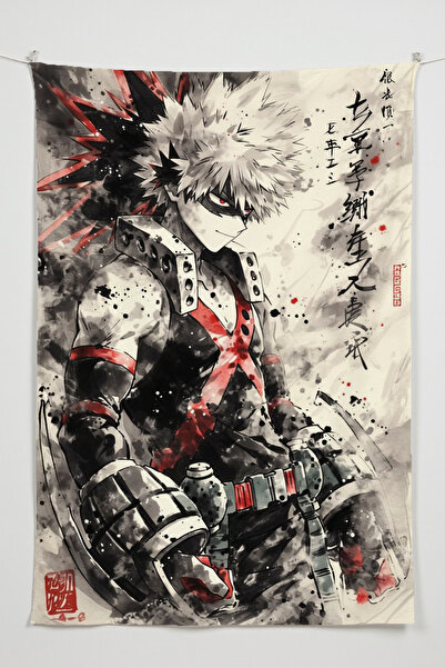 Charmbi My Hero Academia Dikey Duvar Örtüsü – Anime Temalı Kaliteli Kumaş Oda...