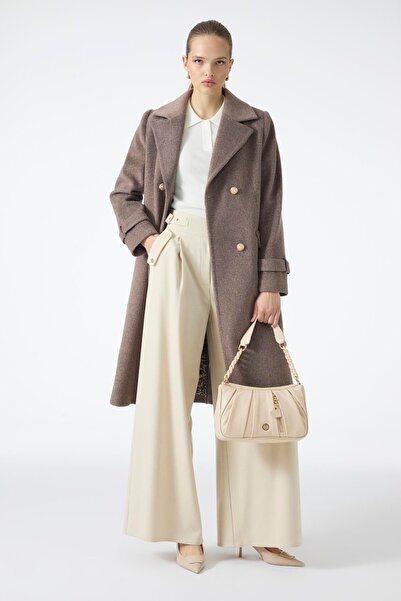 Zühre Double-Breasted Collar Long Coat