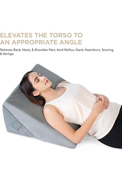 Eworld Adjustable Memory Foam Wedge Pillow, 7 Inclines for Pain Relief, Reflux & Post-Surgery Support