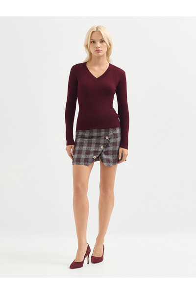 Karaca Kadın Triko Kazak-Bordo