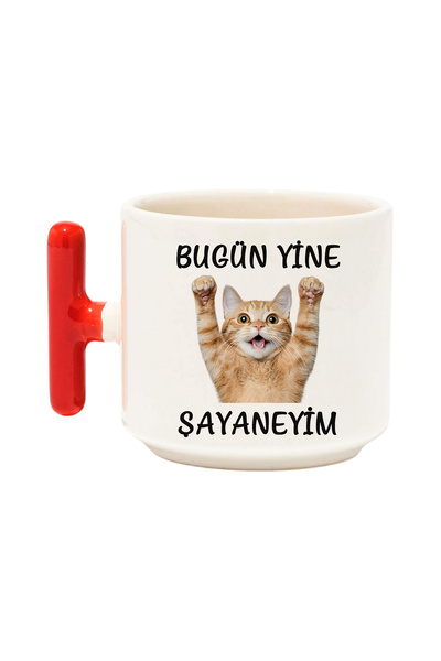 giftkonsept I'M Still Hungry Today - Funny Cat Printed Funny t Handle Latte Cup Mug