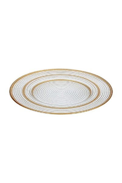 LA MESA gold glass charger plate 13"