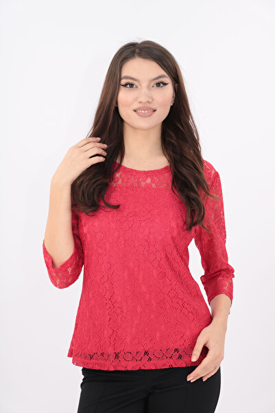 Vanessa Line RO Red lace blouse