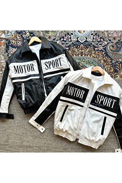 tiggirmoda Ανδρικό δερμάτινο μπουφάν Oversize