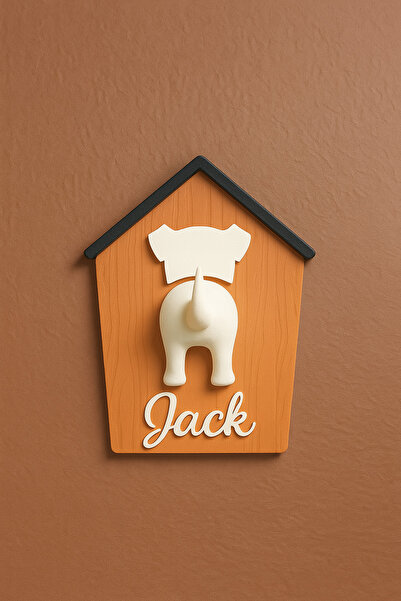 Pawsim Kişiselleştirilmiş Köpek Tasma Tutucu, Tasma Kancası, Duvara Monte Köpek Popo Tasma Tutucu