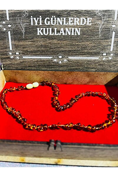GÜMÜŞTEL EL SANATLARI قلادة من العنبر للأطفال مع هدية مفاجئة معتمدة