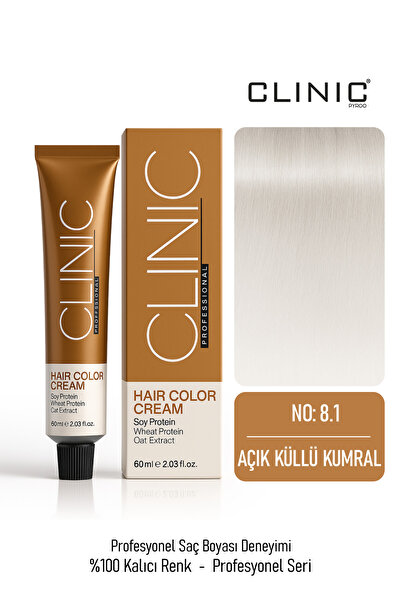 CLINIC PYROO No: 8.1 Saç Boyası – Hair Color Cream 60 ml - Açık Küllü Kumral