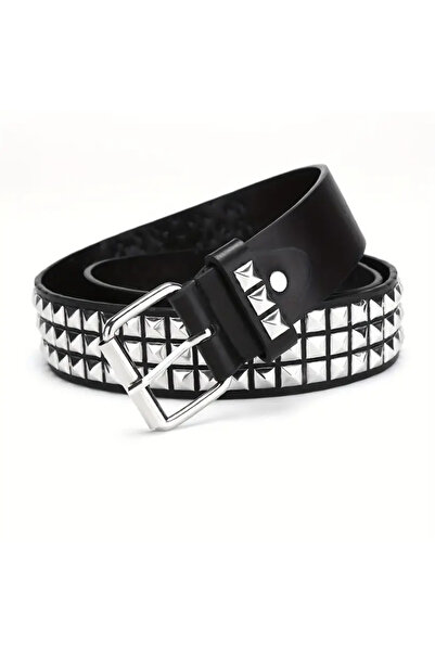 Butic Gotik Avrupa Amerikan Kare Boncuklu Punk Kemer Siyah Beyaz Pinteres Kemer