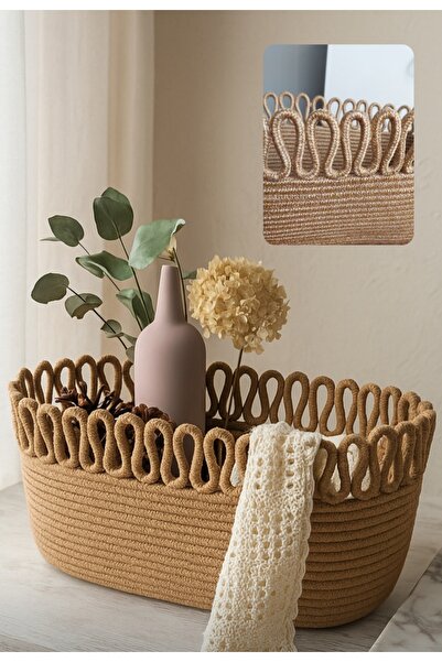 Secem Boutique Dekoratif hasır jüt sepet