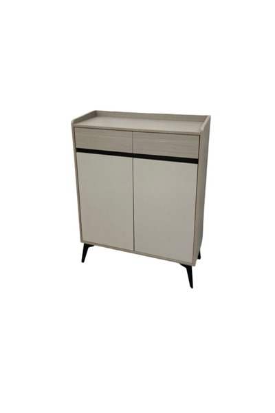 DEC24 2-door shoe rack with a distinctive design, size 80 cm
