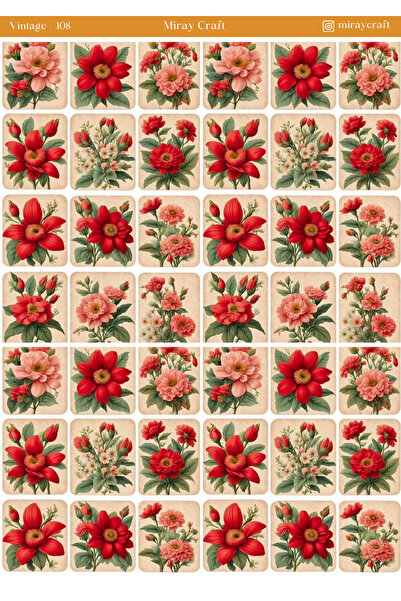 MirayDesign 1 komad vintage tematske nalepnice (12x17 cm) za bullet journal, ...