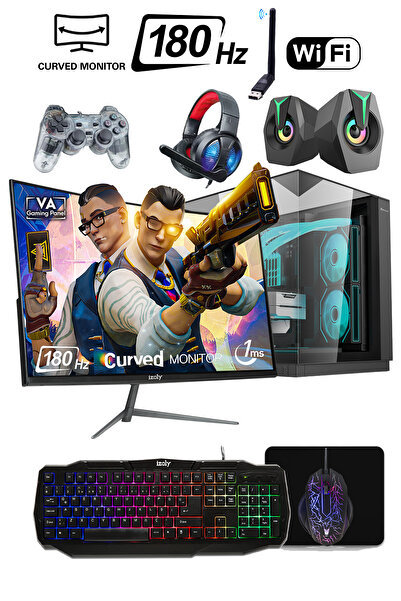 IZOLY Ada X Ryzen 5 5500 32GB 1TB M.2 NVME RTX 5050 8GB 24" 180Hz Oyuncu Masaüstü Bilgisayarı