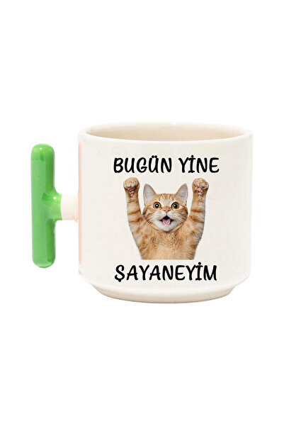 giftkonsept I'M Still Hungry Today - Funny Cat Printed Funny t Handle Latte Cup Mug